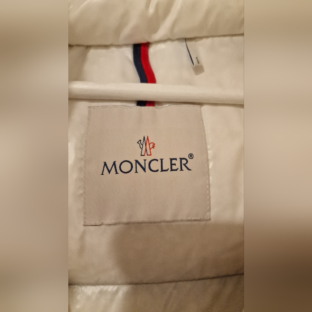 Moncler Silver and White Puffer Coat - Picture 8 of 16